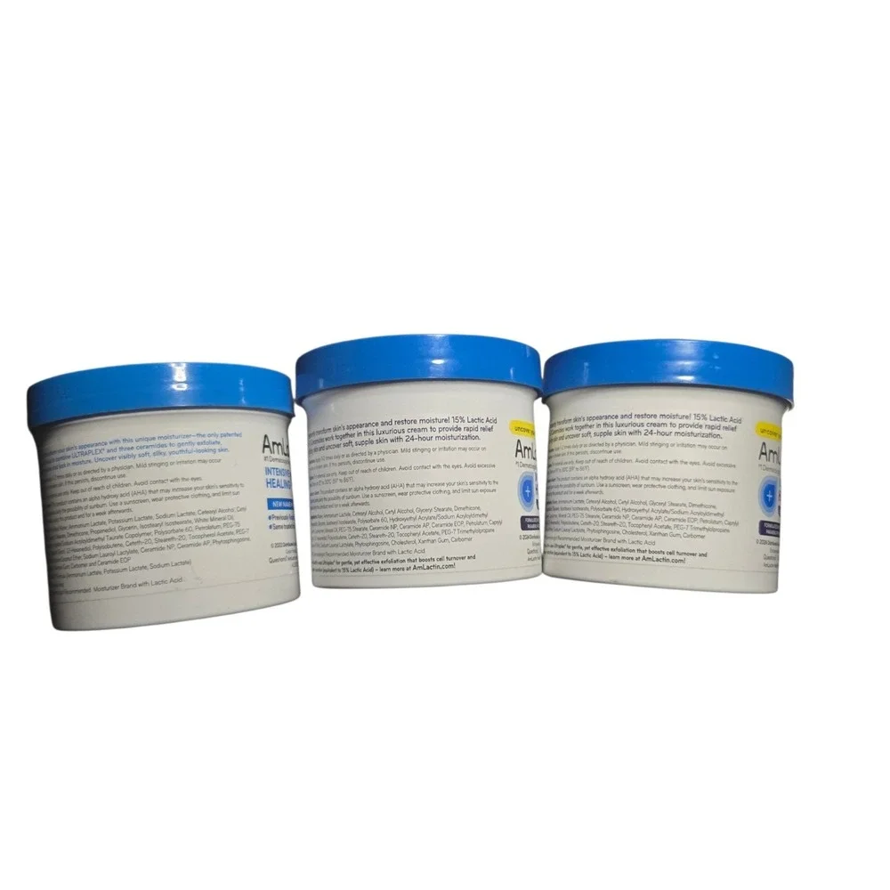 AmLactin Intensive Healing 15% Lactic Acid Cream Flaky Dry Skin 12oz 3 Pack New